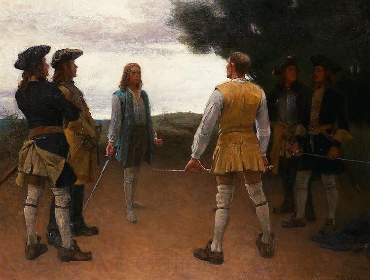 Gustaf Cederstrom David och Goliath Spain oil painting art